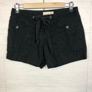 Old Navy Black Cotton Drawstring Shorts Sz 2